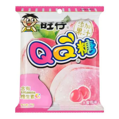 [W86209]  QQ GUMMY CANDY PEACH 70G   