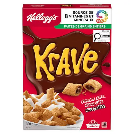 [OAT018258] KELLOGG'S KRAVE CRISPY CRUNCHY CHOCOLATEY 300G
