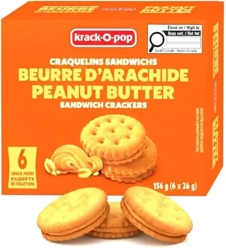 [B-2071] KRACK-O-POP PEANUT BUTTER SANDWICH CRACKERS 156G 