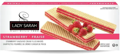 [B-2263] LADY SARAH STRAWBERRY CREAM WAFERS 200G 