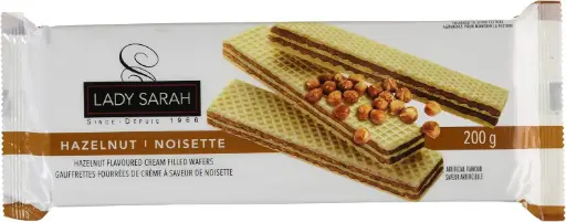 [B-2262] LADY SARAH HAZELNUT CREAM WAFERS 200G  