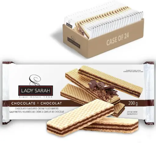 [B-2261] LADY SARAH CHOCOLATE CREAM WAFERS 200G   