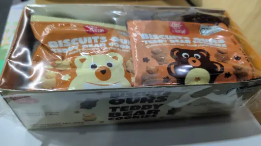 [B-2202] LADY SARAH CHOCO/HONEY TEDDY BEARS MULTI PACK 280G