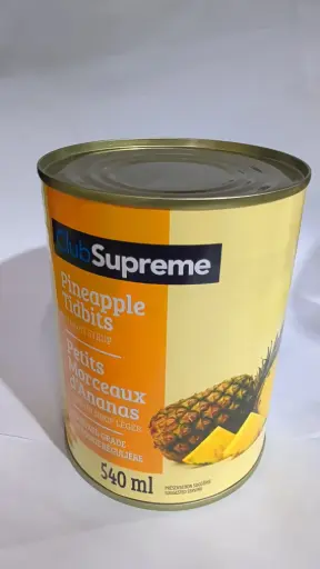 [F-6056]  CLUB SUPREME PINEAPPLE TIDBITS 540ML 