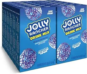 [3735] JOLLY RANCHER ZERO SUGAR SINGLES TO GO BLUE RASPBERRY DRINK MIX 6CT 