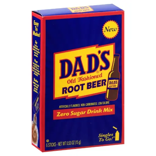 [2471] DAD'S ZERO SUGAR ROOT BEER SINGLES TO GO DRINK MIX 6CT 