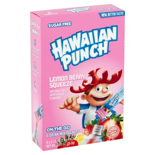 [6647] HAWAIIAN PUNCH SUGAR FREE SINGLES TO GO LEMON BERRY DRINK MIX 6CT  