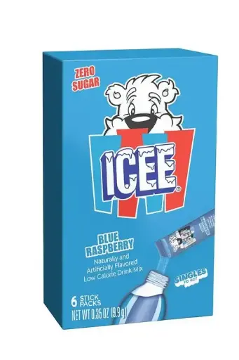 [3424] ICEE ZERO SUGAR SINGLES TO GO BLUE RASPBERRY 6CT  