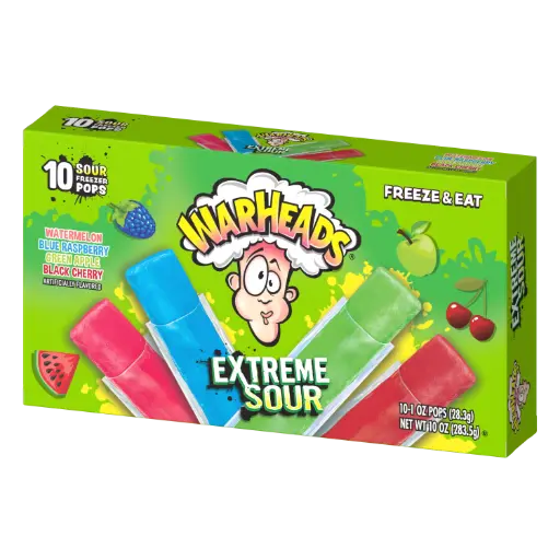 [5201.] WARHEADS FREEZER POPS 10CT 
