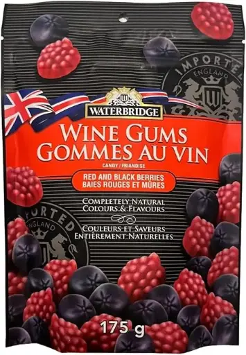 [W-B0837] WB WINE GUMS RED AND BLACK CHERRY 175G