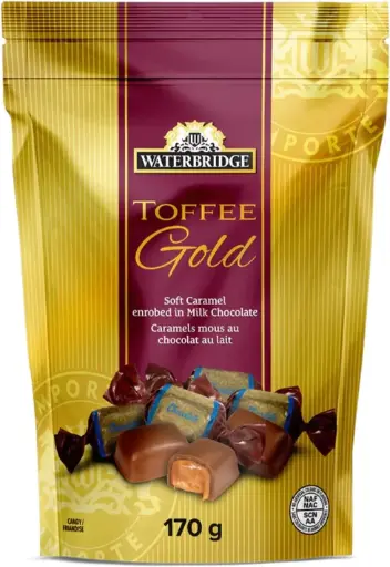 [W-B0844] WATERBRIDGE TOFFEE GOLD SOFT CARAMEL MILK CHOCOLATE 170G 