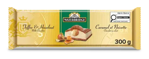 [W-B0957] WATERBRIDGE TOFFEE WHOLENUT MILK CHOCOLATE BAR 295G