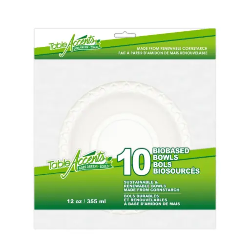 [5631128] TABLE ACCENTS BIOBASED BOWLS 12oz / 10PK 