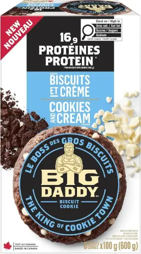 [950781] BIG DADDY 16G PROTEIN COOKIES AND CREAM 6PK/100G