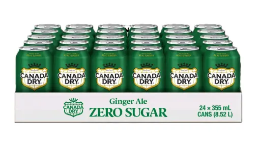 [414239] CANADA DRY ZERO SUGAR GINGER ALE CANS 355ML/ 24CT 