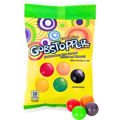 [195702] WONKA GOBSTOPPER PEG BAG 56G