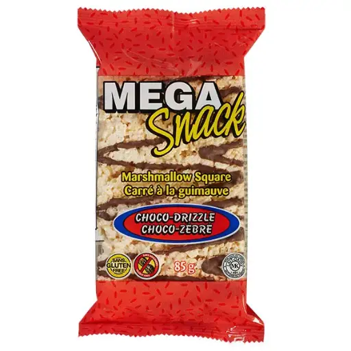 [56185] MEGA SNACK MARSHMALLOW SQUARE CHOCO DRIZZLE 85G/12CT