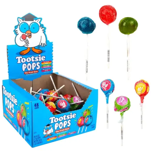 [1233A] TOOTSIE POPS THE FRUIT ONES 48CT
