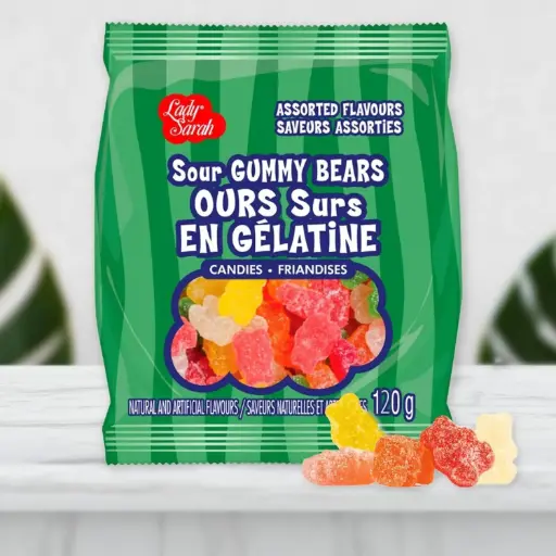 [G-7208] LADY SARAH SOUR GUMMY BEARS 120G