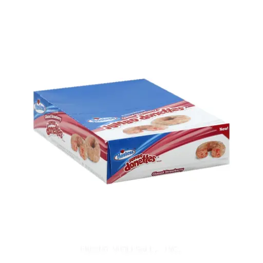 HOSTESS JUMBO DONUTS GLAZED STRAWBERRY 113G/6CT (U)