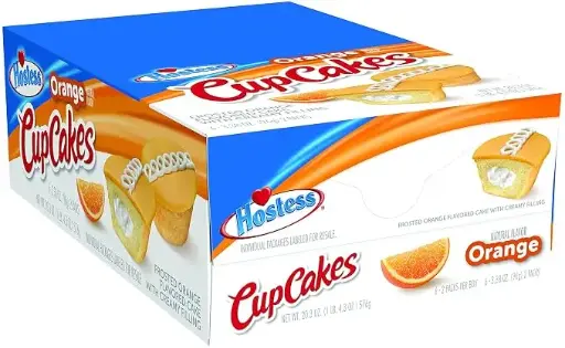 HOSTESS CUPCAKES FROSTED ORANGE 6CT/100G (U)