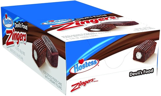HOSTESS ZINGERS ICED DEVIL'S FOOD CAKE 108G/6CT (U) 