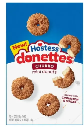 HOSTESS DONETTES CHURRO MINI DONUTS 85G/10CT (U)