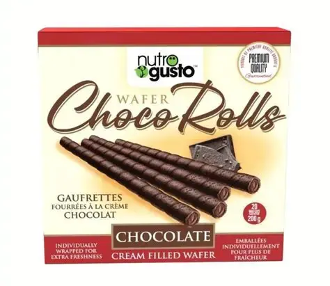 [PNG601] NUTROGUSTO CHOCOLATE WAFER ROLLS 200G/20CT