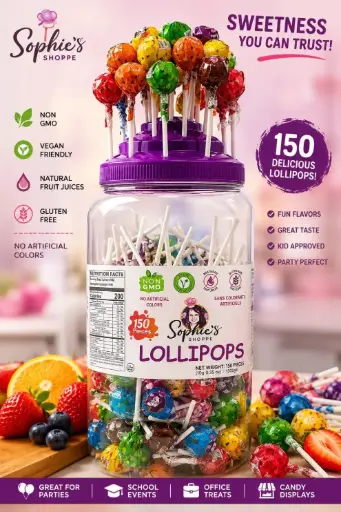 SOPHIE'S LOLLIPOPS STAND 150CT 