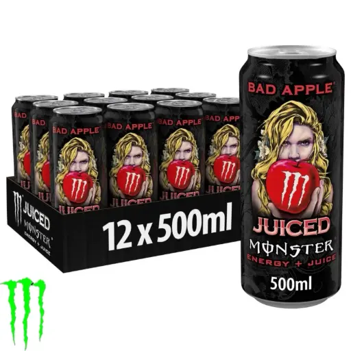[414391] MONSTER BAD RED APPLE 473ml 12CT (CAN)