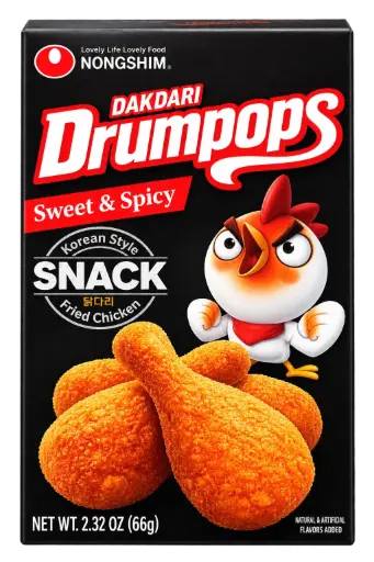 [NS-66S] NONGSHIM CHICKEN SWEET & SPICY DRUMPOPS 66G 