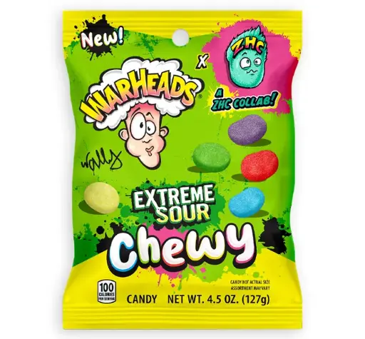 WARHEADS EXTREME SOUR CHEWY  127G